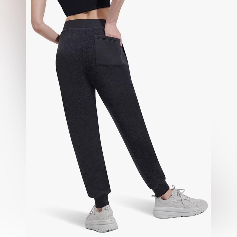 UGG Women's Sofiana Black Terry Joggers- Small - Picture 3 of 9